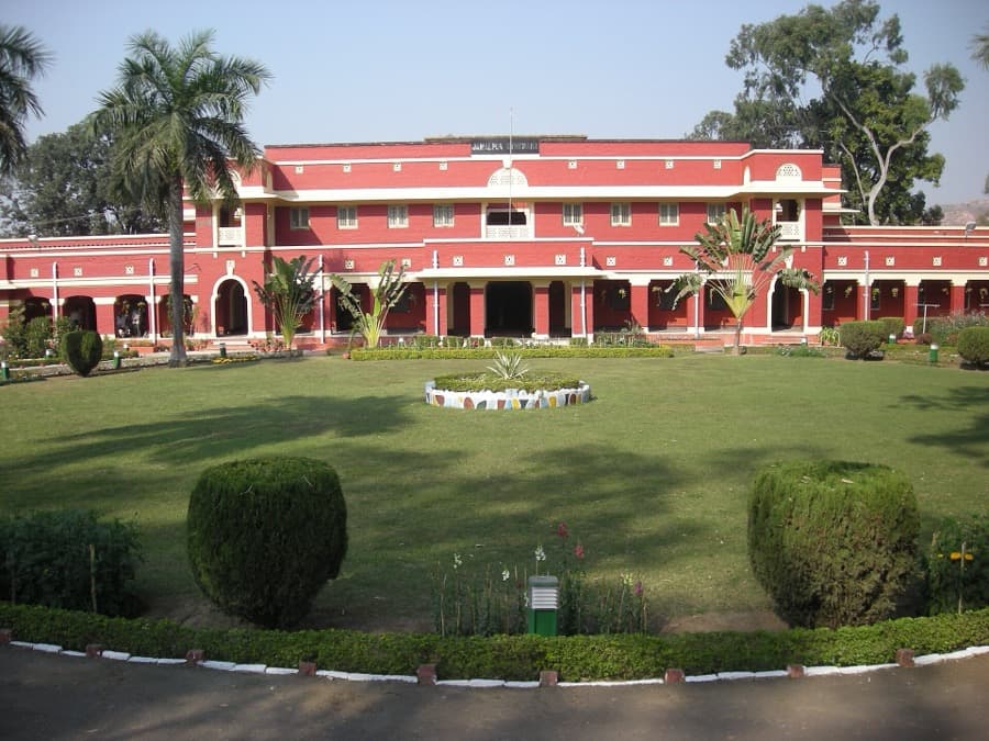 The red brick front of the Jamalpur Gymkhana
